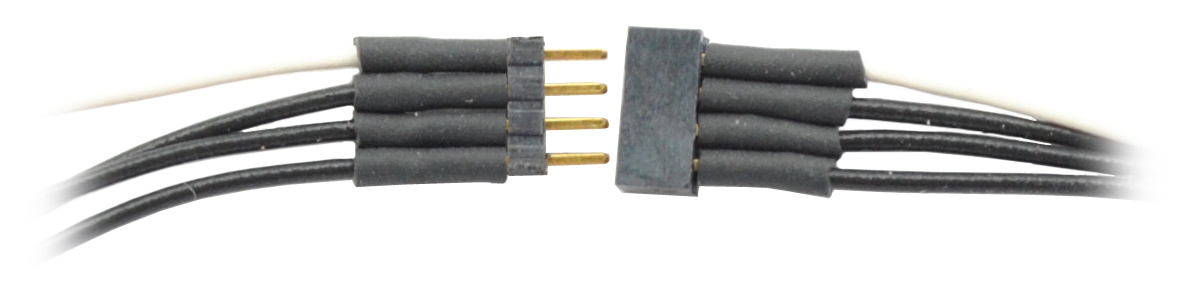 4-Pin Micro Connector (Black and White Wires)